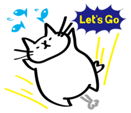 Everyday of salaried white cat mie sticker #6985751