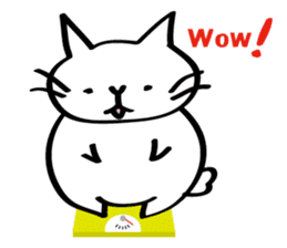 Everyday of salaried white cat mie sticker #6985752