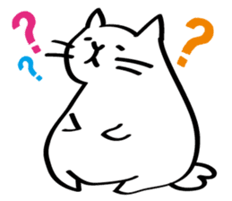 Everyday of salaried white cat mie sticker #6985753