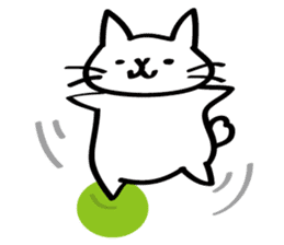 Everyday of salaried white cat mie sticker #6985756