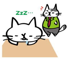 Everyday of salaried white cat mie sticker #6985761