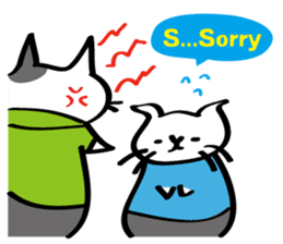 Everyday of salaried white cat mie sticker #6985762