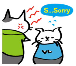 Everyday of salaried white cat mie sticker #6985762