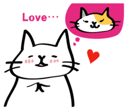 Everyday of salaried white cat mie sticker #6985766