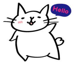 Everyday of salaried white cat mie sticker #6985767