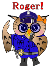 Lady owl sticker #6985834