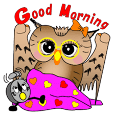 Lady owl sticker #6985836