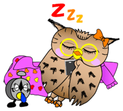 Lady owl sticker #6985838