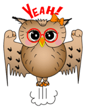 Lady owl sticker #6985840
