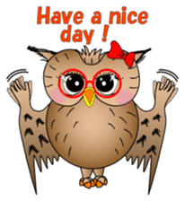 Lady owl sticker #6985842