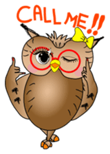 Lady owl sticker #6985844