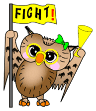 Lady owl sticker #6985846