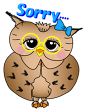 Lady owl sticker #6985848