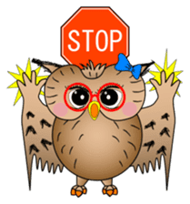 Lady owl sticker #6985850