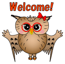 Lady owl sticker #6985852