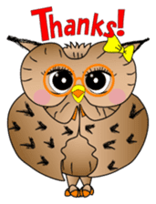 Lady owl sticker #6985854