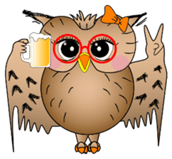Lady owl sticker #6985858