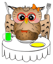 Lady owl sticker #6985860