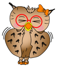 Lady owl sticker #6985862