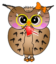 Lady owl sticker #6985863
