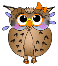 Lady owl sticker #6985864