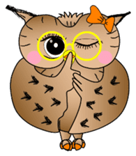 Lady owl sticker #6985865