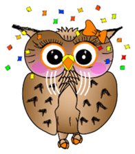 Lady owl sticker #6985866