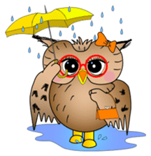 Lady owl sticker #6985870