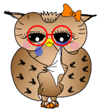 Lady owl sticker #6985871