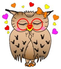 Lady owl sticker #6985872