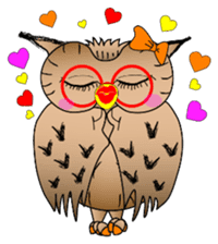 Lady owl sticker #6985872