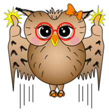 Lady owl sticker #6985873
