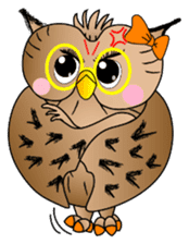 Lady owl sticker #6985875