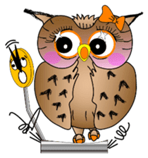 Lady owl sticker #6985876