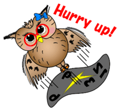 Lady owl sticker #6985877