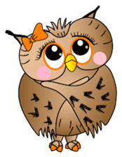 Lady owl sticker #6985878