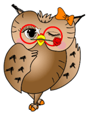 Lady owl sticker #6985879