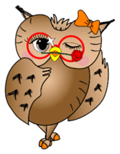 Lady owl sticker #6985879