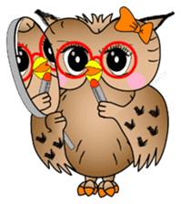 Lady owl sticker #6985880