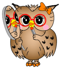 Lady owl sticker #6985880