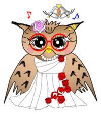 Lady owl sticker #6985881