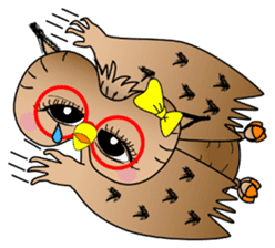 Lady owl sticker #6985882