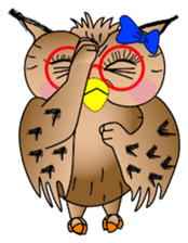Lady owl sticker #6985883
