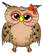 Lady owl sticker #6985885