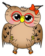 Lady owl sticker #6985885