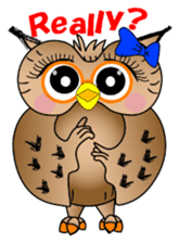 Lady owl sticker #6985886