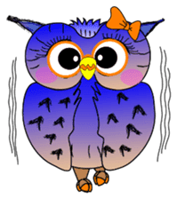 Lady owl sticker #6985887