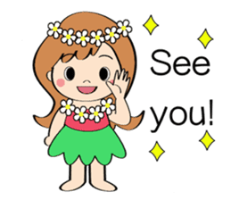 Everyday Greeting by Hawaiian Girl sticker #6986534