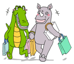 About four+1 animal friends ! sticker #6986684