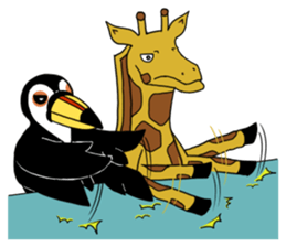 About four+1 animal friends ! sticker #6986685